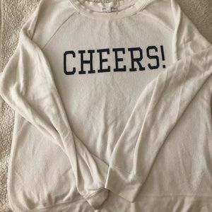 White “Cheers” Sweatshirt